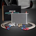 G-plus Universal 25 Row An10-10an Silver Engine Transmission Oil Cooler Kit Filter Relocation Aluminum