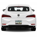 Ipick Image For Acura Logo Integra In 3d Gray Letters On Black Real 3k Carbon Fiber Finish Abs Plastic License Plate Frame