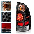 Amerilite Oe Style For 2005-2015 Toyota Tacoma Black Led Rear Brake Lamp Replacement Taillights W Bulbs Set Passenger And