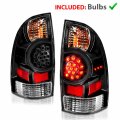 Amerilite Oe Style For 2005-2015 Toyota Tacoma Black Led Rear Brake Lamp Replacement Taillights W Bulbs Set Passenger And
