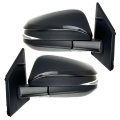 Spieg Side Mirror Set For 2013-2015 Toyota Rav4 Power Adjustment Heated Turn Signal Manual Fold Painted Black 7 Pins Pair 