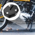 Uxcell 1 Set Motorcycle Kickstand Extension Enlarger Pad Side Stand Support Plate Black For Honda Dax St125