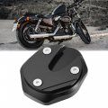 1 Set Motorcycle Kickstand Extension Enlarger Pad Side Stand Support Plate Black For Honda Dax St125