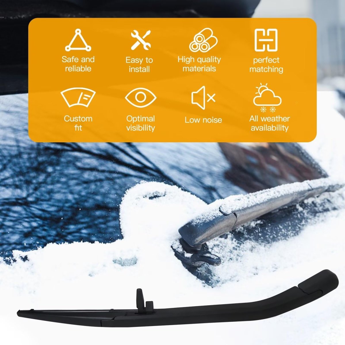 Rear Windshield Wiper Assembly Arm Blade Compatible For Toyota 4runner Limited Sport Sr5 Sport Utility 4-door 2003 2004 2005