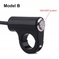 22mm Motorcycle Handlebar Switch Mount Push Button Headlight Brake Fog Lights Cnc Aluminum 10-12v 10-16a B Self-locking With