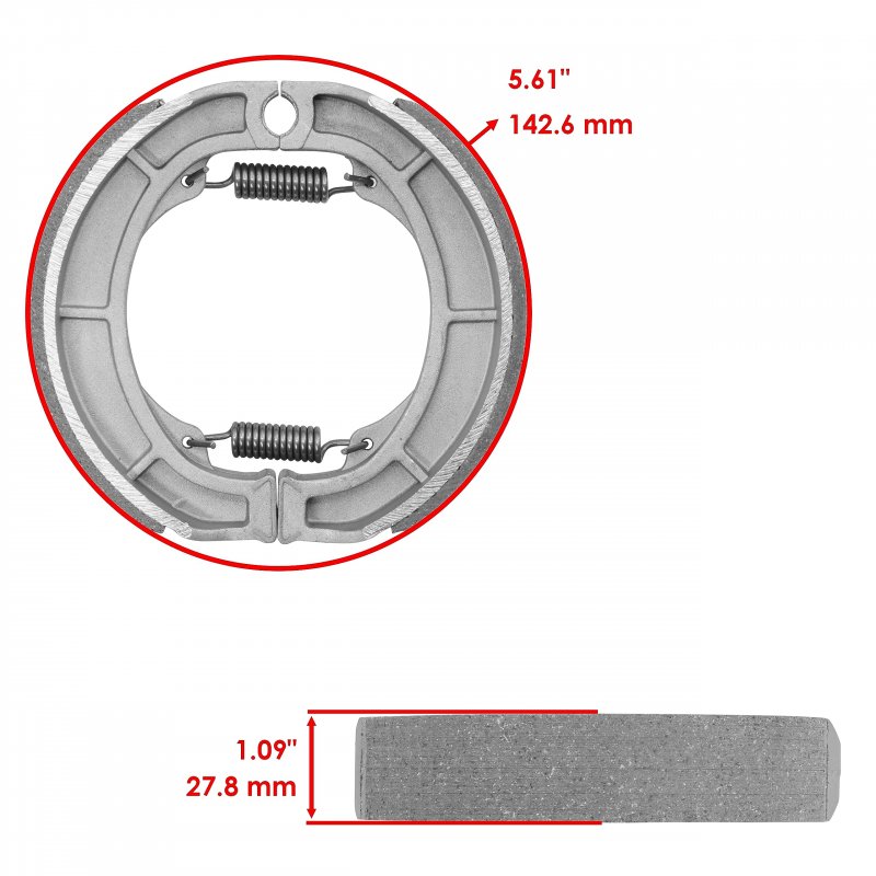 Rear Brake Shoes For Suzuki Ltf230 Lt-f230 Quadrunner F230 1986 1987 Outer Diameter 5 61 In Width 1 09 Bs125 6