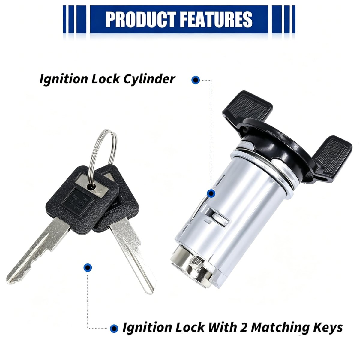 7840574 Ignition Starter Switch Lock Cylinder With Keys For Chevy C1500 C2500 C3500 1991 To 1994 And Gmc Jimmy Safari S15