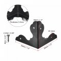 Uxcell 33x33x33mm Metal Box Corner Protectors Edge Guard Black 12pcs