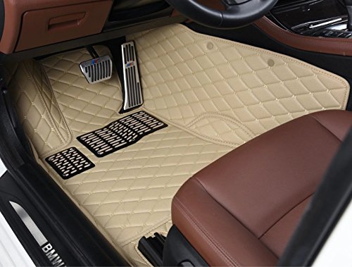 Okutech Custom Fit Xpe Leather 3d Full Surrounded Waterproof Car Floor Mats For Mercedes Benz S Class S350 2006-2009beige