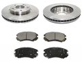 Front Ceramic Brake Pads And Rotor Kit Compatible With 2010-2013 Kia Soul 2 0l 4-cylinder 