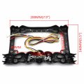 Httmt- 3d Black Skull Flame Bone License Plate Frame W Led Run Brake Turn Compatible With H-d Kawasaki P N Mt294-006a-bk