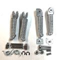 Motorcycle Polish Front Rear Foot Pegs Footrest Kit Fit For Yamaha Yzf R1 1998-2011 R6 1999-2011