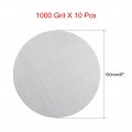 Uxcell 10 Pcs 6-inch Aluminum Oxide White Dry Hook And Loop Sanding Discs Flocking Sandpaper 1000 Grit