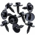 Rexka 10pcs Bumper Cover Rocker Molding Splash Shield Screw For Toyota 90159-60525 Avalon Camry Highlander Sienna Venza 