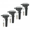 Autokay Ignition Coils And Spark Plug Set Of 4 For Ford Fusion Focus Explorer Lincoln Uf670