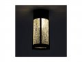 Home Zone Security Decorative Solar Wall Lights Outdoor Crackle Glass Patio And Fence 2-pack Black 