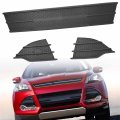Front Bumper Lower Grille Fog Covers Kit For 2013 2014 2015 2016 Escape Cj5z17k945aa Cj5z17e811aa Cj5z17e810aa Black Plastic 