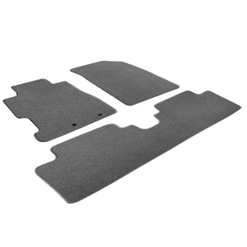 Freemotor802 For 2001-2005 Honda Civic 2002-2005 Si Floor Mats Gray Nylon Car Carpets 3-pc Set