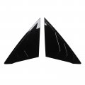 Chiesma Rear Side Window Louvers Fit For 2022 2023 Honda Civic 11th Sedan Abs Gloss Black Racing Style Triangle Trim Air Vent