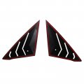 Chiesma Rear Side Window Louvers Fit For 2022 2023 Honda Civic 11th Sedan Abs Gloss Black Racing Style Triangle Trim Air Vent