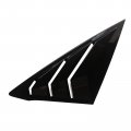 Chiesma Rear Side Window Louvers Fit For 2022 2023 Honda Civic 11th Sedan Abs Gloss Black Racing Style Triangle Trim Air Vent