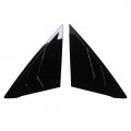 Chiesma Rear Side Window Louvers Fit For 2022 2023 Honda Civic 11th Sedan Abs Gloss Black Racing Style Triangle Trim Air Vent