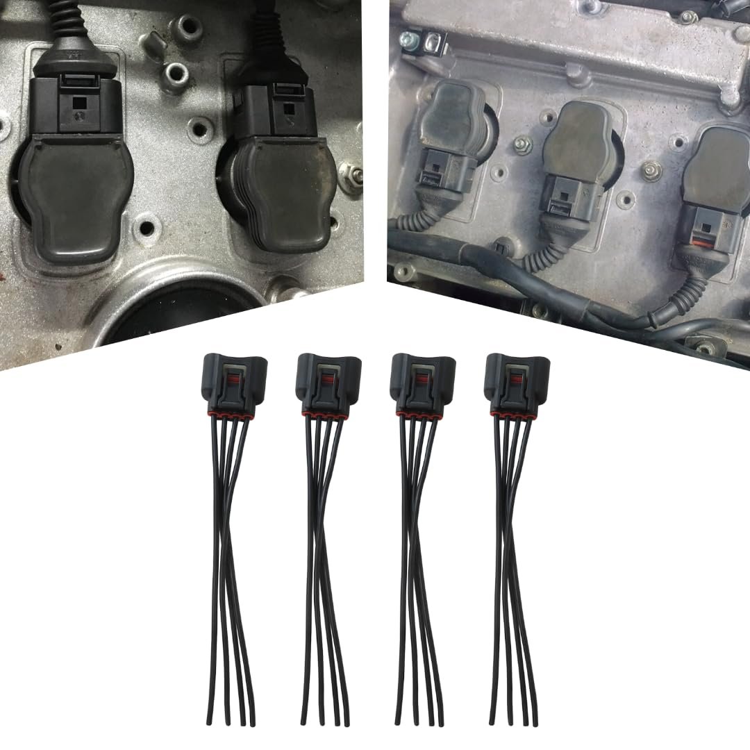 4x Ignition Coil Female Connector Plug Harness For 2002 To 2010 Toyota Camry 2 4l Replaces Part Numbers 90919-02244 90080-19015