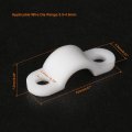 Uxcell 100pcs Nylon Cable Clamp Wire Tube Fastener Fixing Clip Curve White