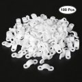 Uxcell 100pcs Nylon Cable Clamp Wire Tube Fastener Fixing Clip Curve White