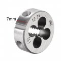 Uxcell 12-24 Unc Round Die Machine Thread Right Handing Alloy Tool Steel Screw Thread Cutting 2pcs