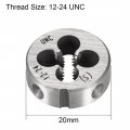 Uxcell 12-24 Unc Round Die Machine Thread Right Handing Alloy Tool Steel Screw Thread Cutting 2pcs