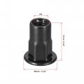 Uxcell M4 Rivet Nuts Thread Half Hexagonal Carbon Steel Zinc-plated Flat Head Threaded Insert Nut Black 50pcs