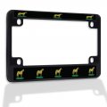 Fastasticdeals Metal Insert Bike License Plate Frame Palomino Horse Weatherproof Motorcycle Accessories Black 4 Holes Solid 