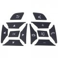 Xtremeamazing Car Steering Wheel Button Stickers Cover Interior Switch Decoration Trim For Mercedes-benz E C G Class 
