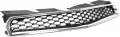 Kuafu Front Upper Grille Compatible With 2010-2015 Chevy Chevrolet Equinox Replacement For 25798744 Gm1200622 Black Chrome