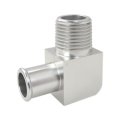 90 Degree Heater Hose Fitting 1 2 Npt To 5 8 Barb Chrome Plated Billet Aluminum 