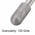 Uxcell Diamond Burrs Grinding Drill Bits For Carving Rotary Tool 1 4-inch Shank 10mm Cylindrical Ball Nose 120 Grit 2 Pcs