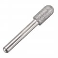 Uxcell Diamond Burrs Grinding Drill Bits For Carving Rotary Tool 1 4-inch Shank 10mm Cylindrical Ball Nose 120 Grit 2 Pcs