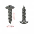 X Autohaux 20 Sets 4 2x16mm U Clip Screw Assortment Car Clips Fasteners With Screws For Bumper Dash Door Panel Interior Army
