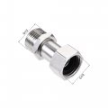 Uxcell Straight G1 2 Male To Female Pipe Fitting Connector With Gasket Nickel Plated Copper