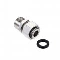 Uxcell Straight G1 2 Male To Female Pipe Fitting Connector With Gasket Nickel Plated Copper