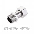 Uxcell Straight G1 2 Male To Female Pipe Fitting Connector With Gasket Nickel Plated Copper