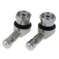 2pcs Motorcycle Cnc Aluminum 11 3mm Tire Wheel Stem Valve 90 Degree Angled Gun Gray