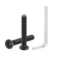 12pcs 1 4-20x1-1 2 Furniture Bolt Round Head Hex Socket Cap Screws Bolts Carbon Steel With Key Wrench For Bed Tables Chairs 