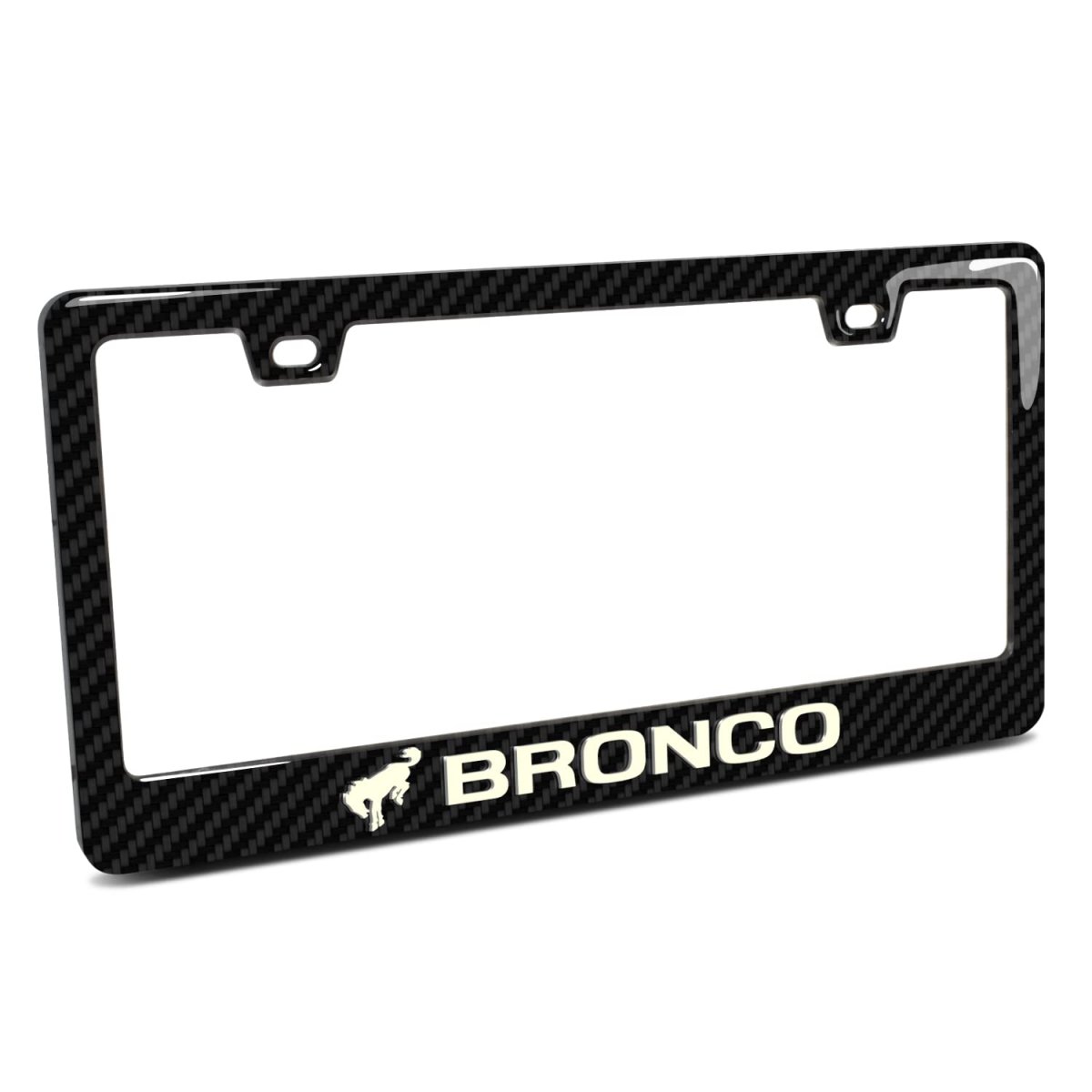 Ford Bronco 3d Night Glow Luminescent Logo On Real Carbon Fiber Abs License Plate Frame