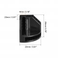Plastic Wire Cube Connectors 23x23mm Angle Grid Buckle Clip For Storage Shelving Cabinet Organizer Black 20pcs