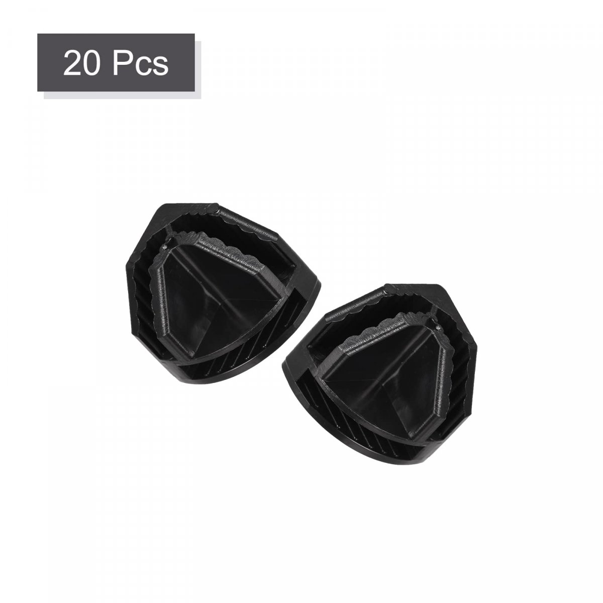 Plastic Wire Cube Connectors 23x23mm Angle Grid Buckle Clip For Storage Shelving Cabinet Organizer Black 20pcs