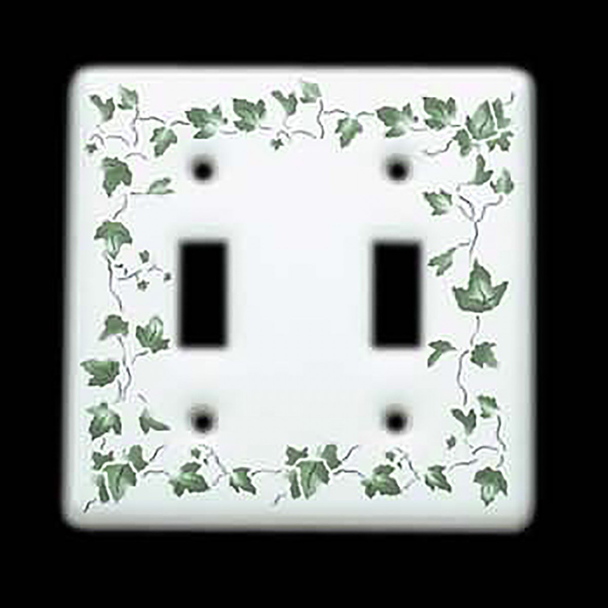 Vintage Switch Plate White Porcelain Ivy Double Toggle Renovator S Supply