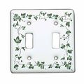 Vintage Switch Plate White Porcelain Ivy Double Toggle Renovator S Supply 