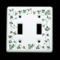 Vintage Switch Plate White Porcelain Ivy Double Toggle Renovator S Supply
